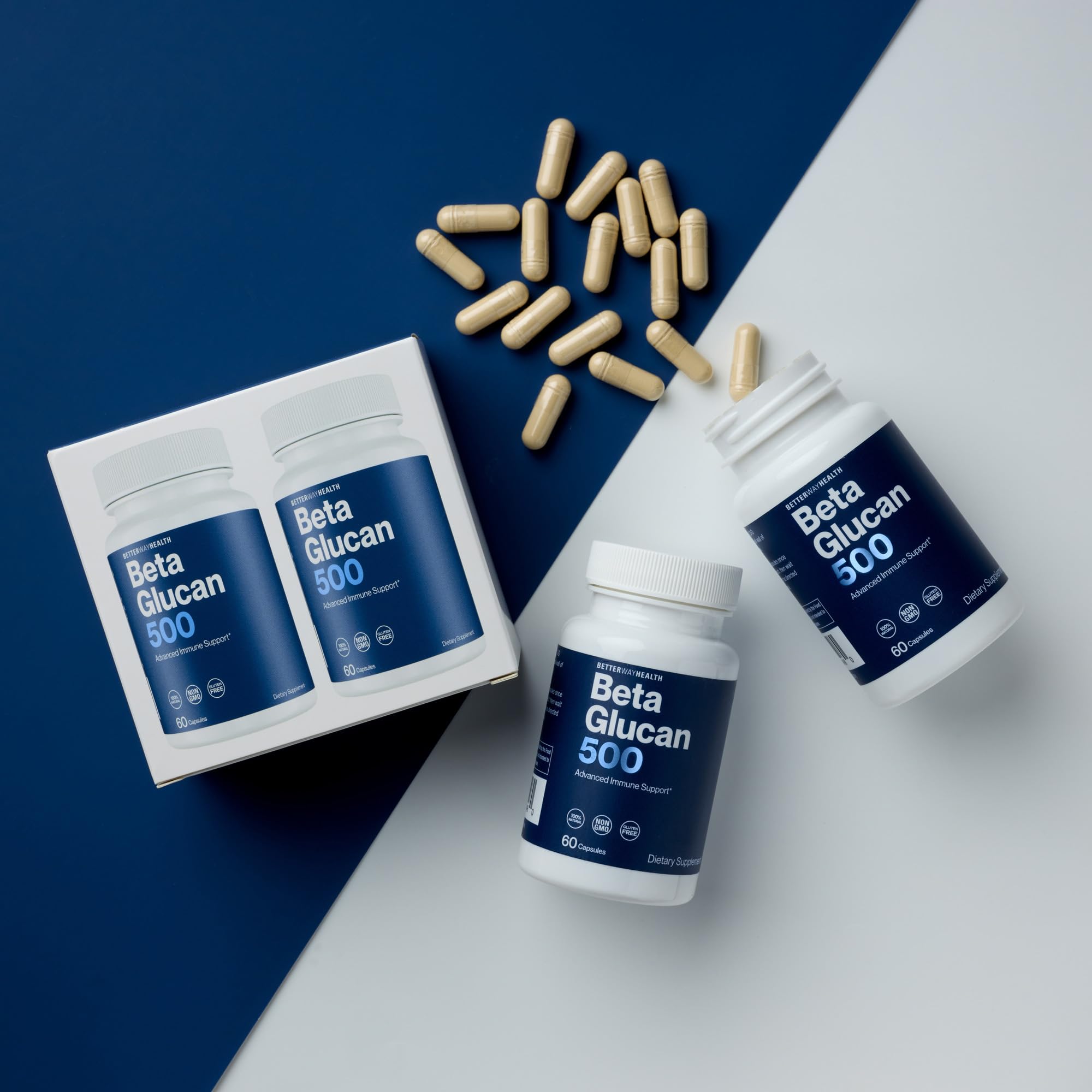 Better Way Health Beta Glucan 500 in a daily routine scene.