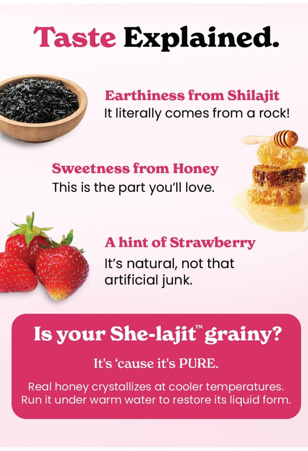BetterAlt SHE-Lajit label highlighting purity and safety