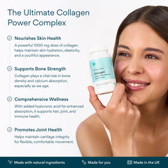 Bettervits Collagen Peptides Complex label front emphasizes marine collagen and vitamin C.