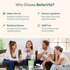 Bettervits label closeup highlights ingredients and quality promise