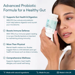 Bettervits Probiotics bottle on counter for easy daily routine.