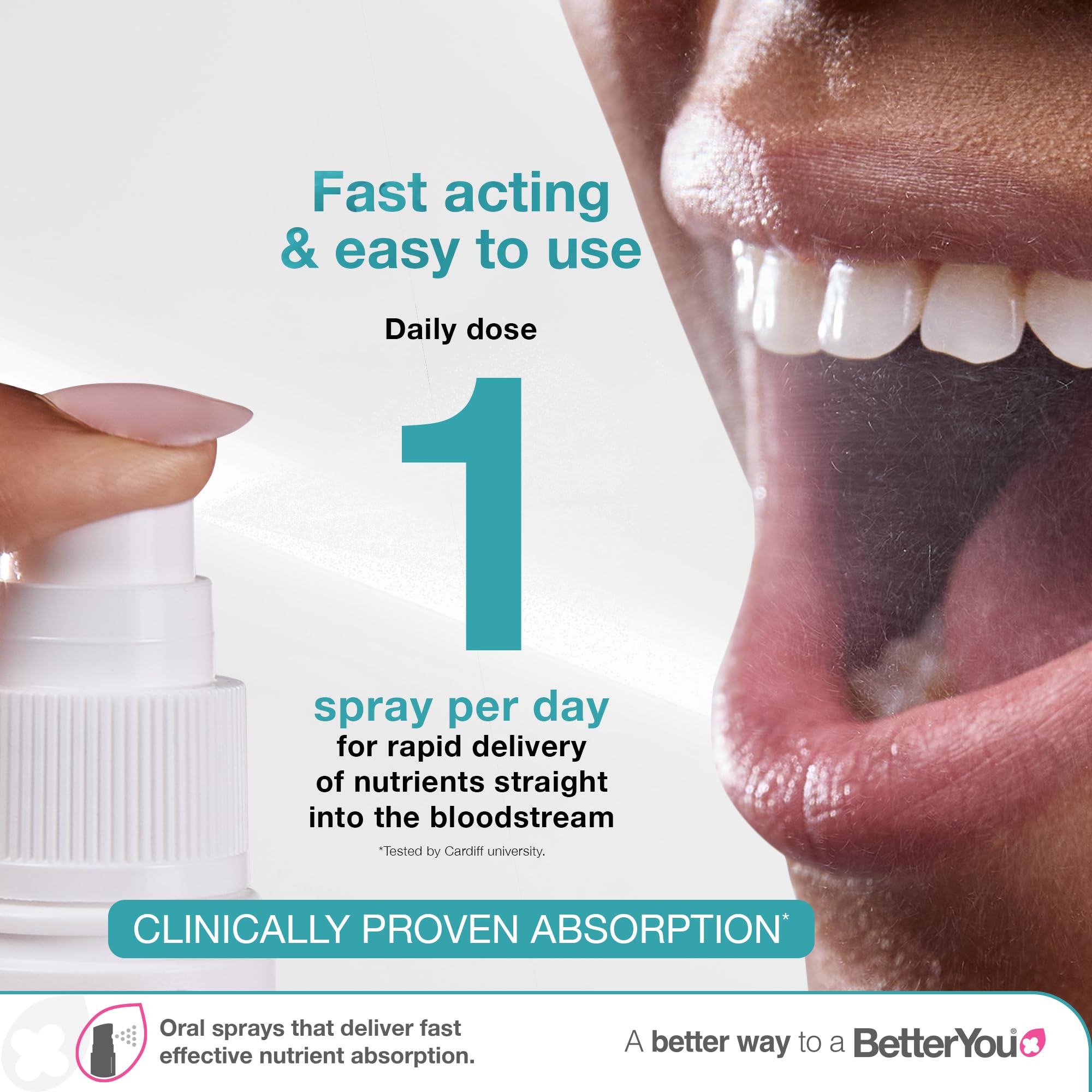 BetterYou DLux4000 peppermint flavour offers refreshing taste