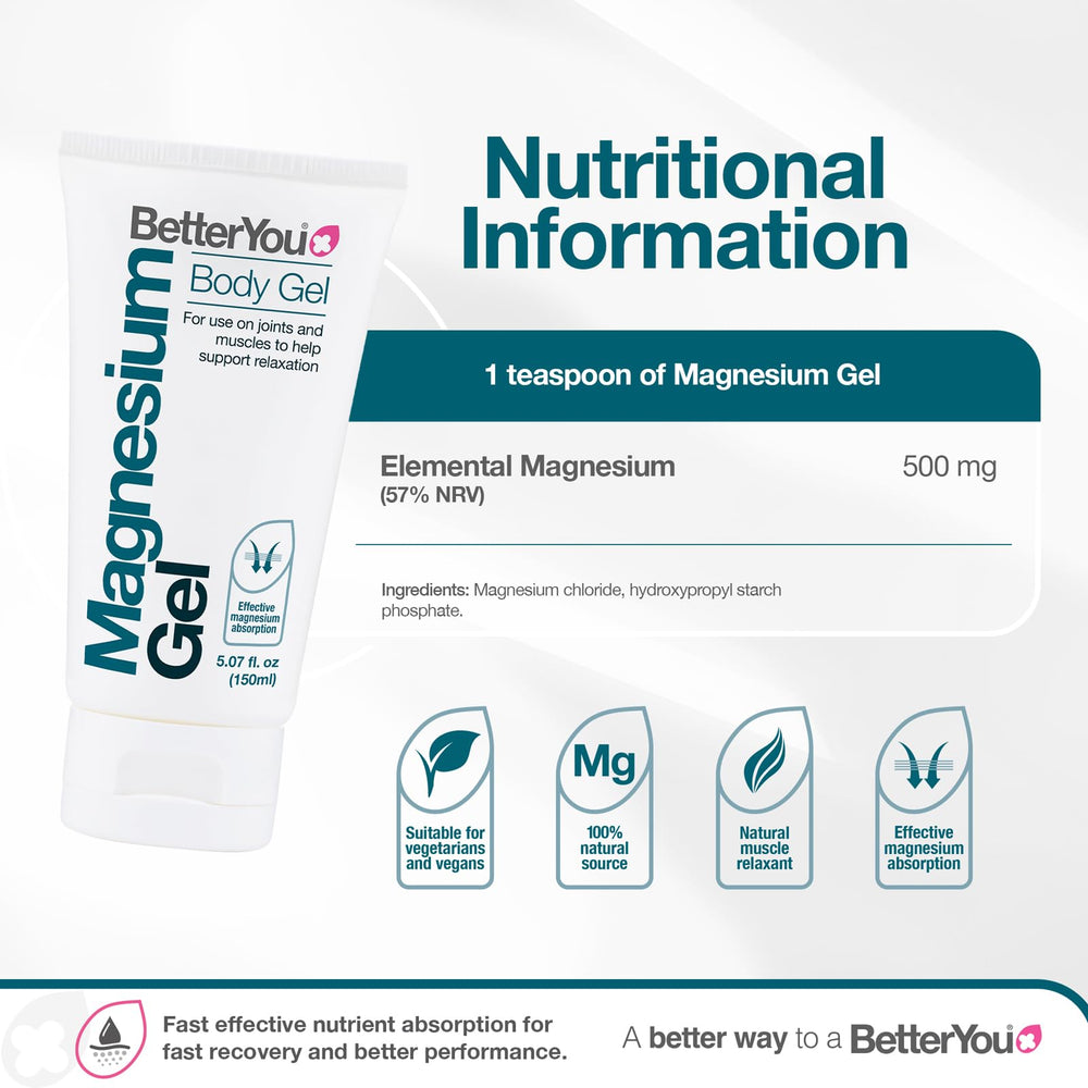 Hands massaging BetterYou Magnesium Gel after activity for relaxation.
