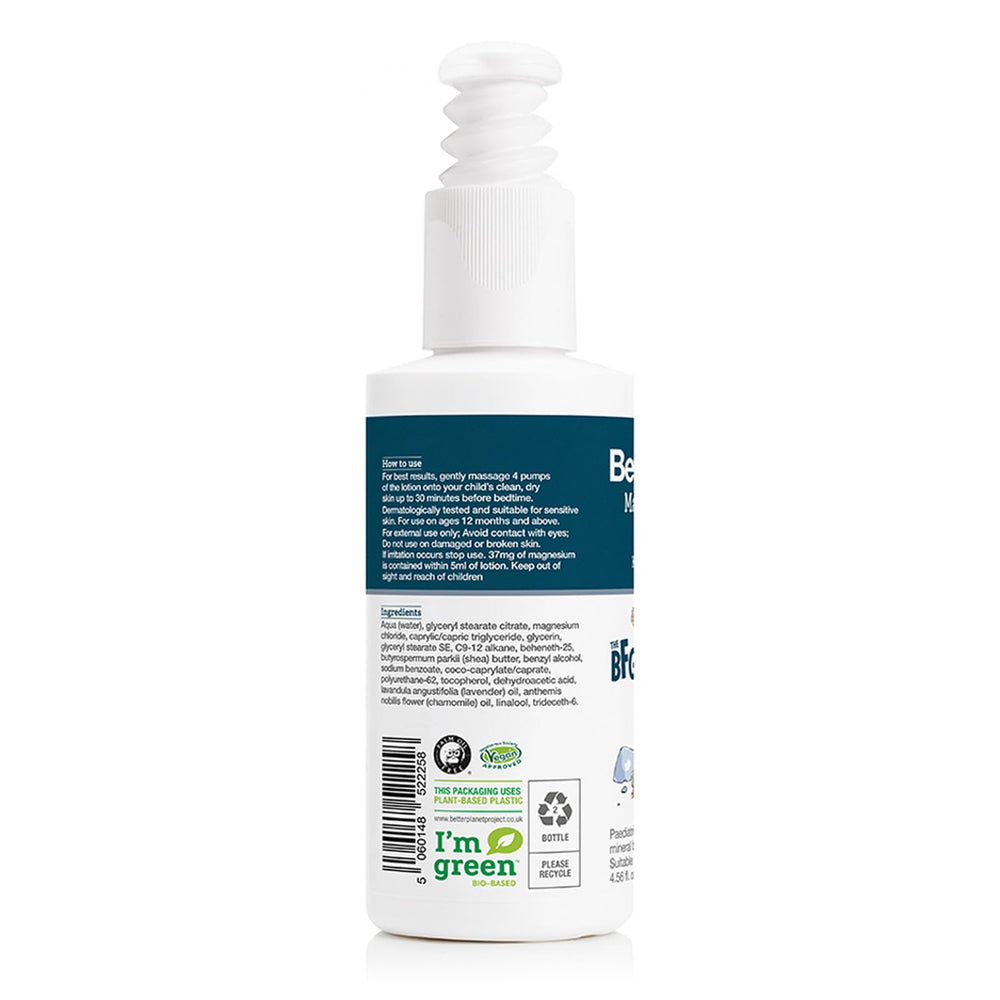 BetterYou Magnesium Sleep Body Lotion vegan and palm oil free formula on label