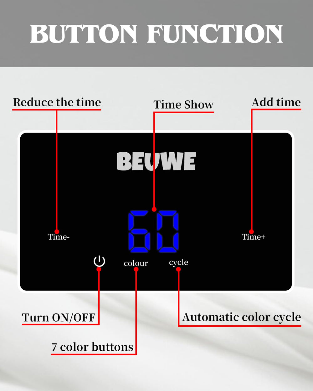 Beuwe at-home skincare session with durable, portable design.