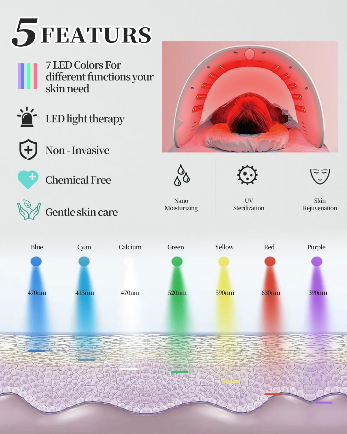 Beuwe LED mask for hands supports even skin tone.