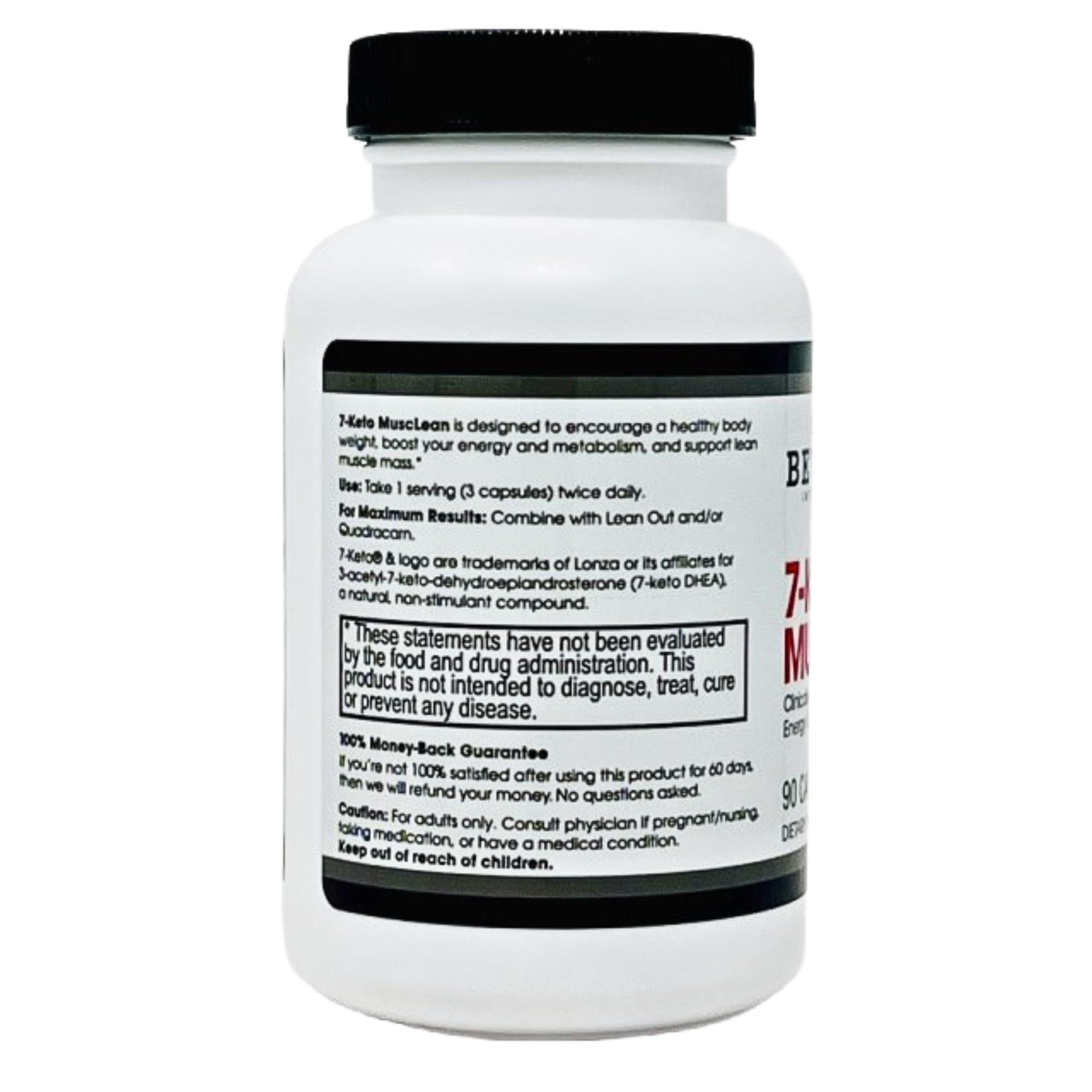 Beverly International 7-Keto Musclean capsules close-up provides compact thermogenic support for workouts.