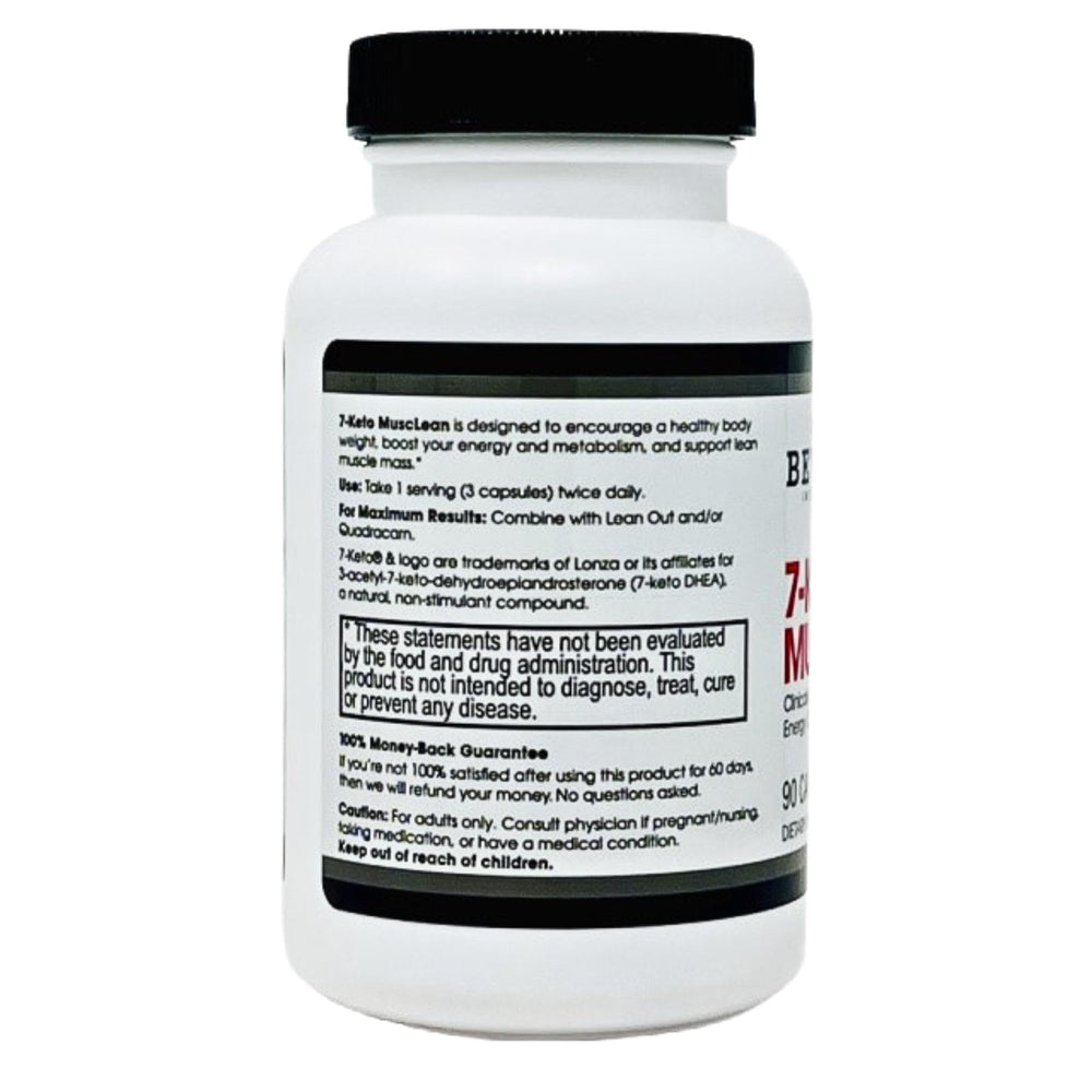 Beverly International 7-Keto Musclean capsules close-up provides compact thermogenic support for workouts.