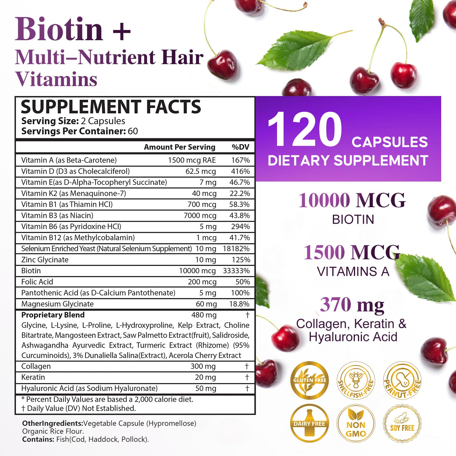 Bevalence Biotin 10,000mcg capsules closeup highlighting capsule texture
