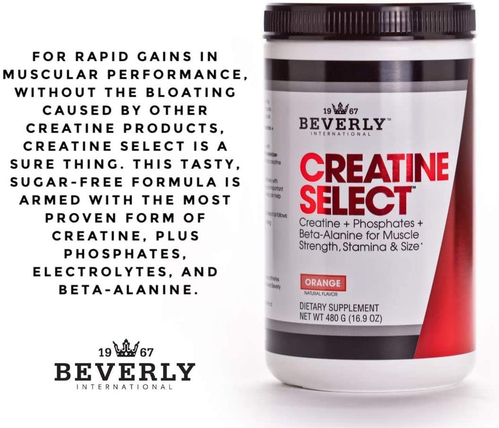 Beverly International Creatine Select supports endurance and recovery for athletes.