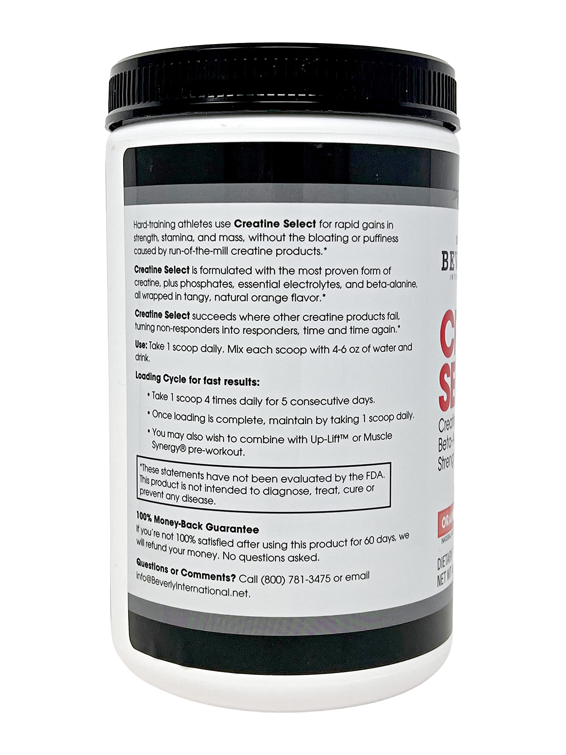 Beverly International Creatine Select boosts muscle size during training.