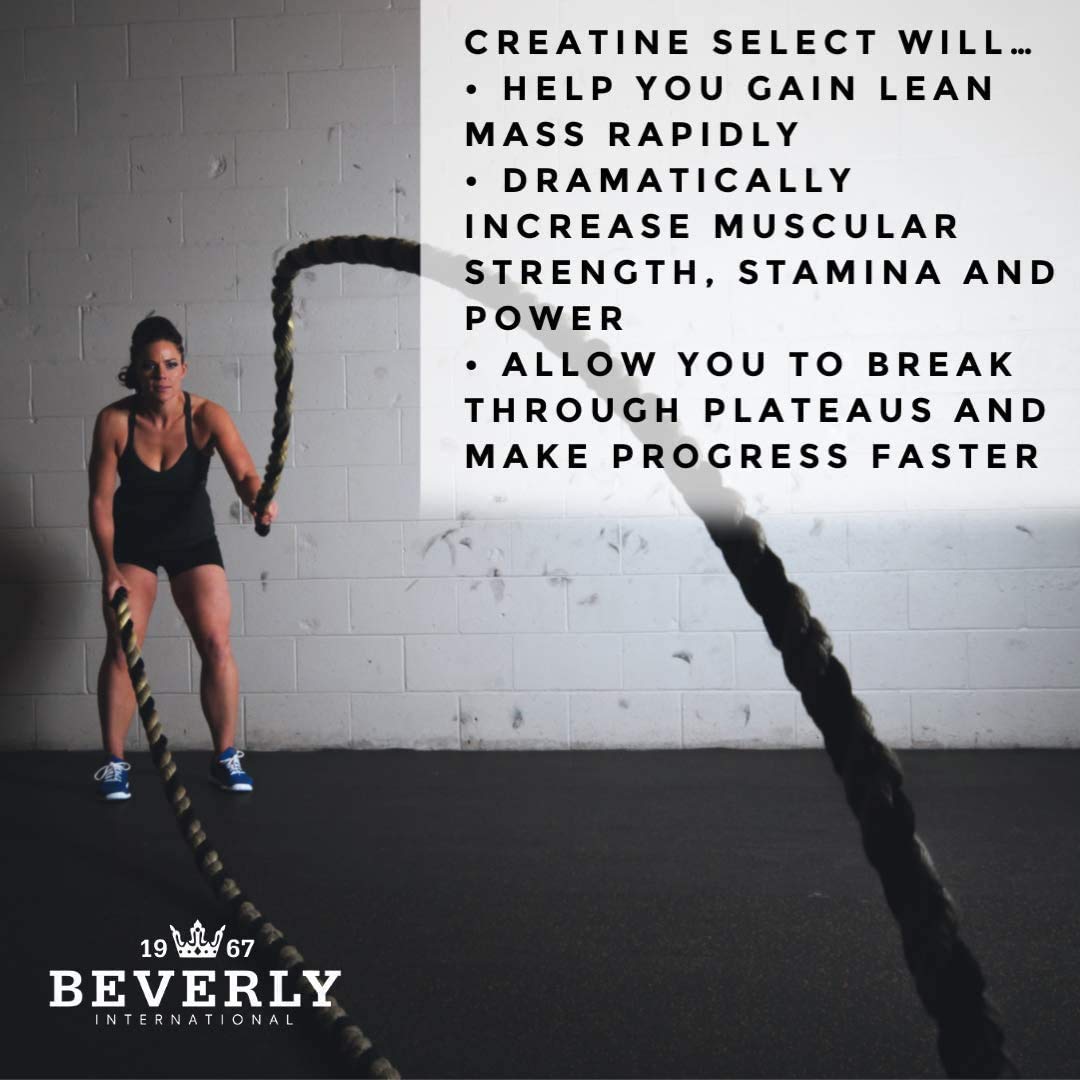 Beverly International Creatine Select mixes easily in water before a workout.