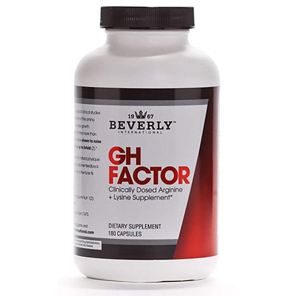 Beverly International GH Factor bottle front view with arginine lysine blend
