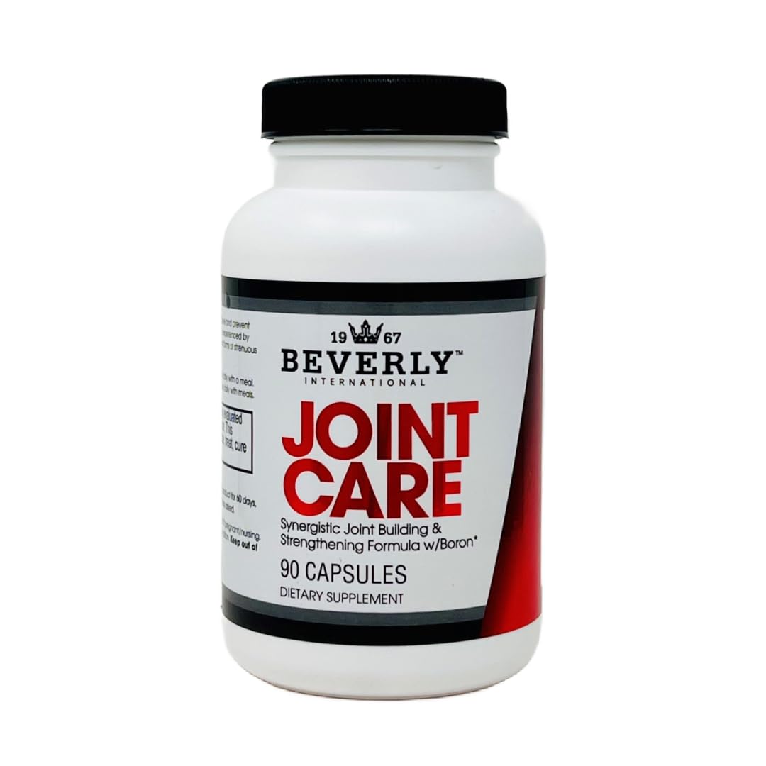 Beverly International Joint Care bottle front view showing the 90 capsules for active adults