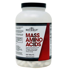 Beverly International Mass Amino Acids bottle front for muscle recovery support