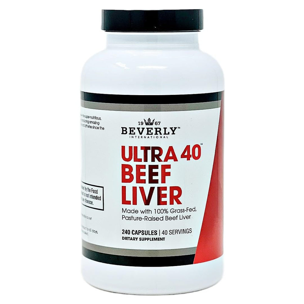 Beverly International Ultra 40 bottle with capsules for daily energy