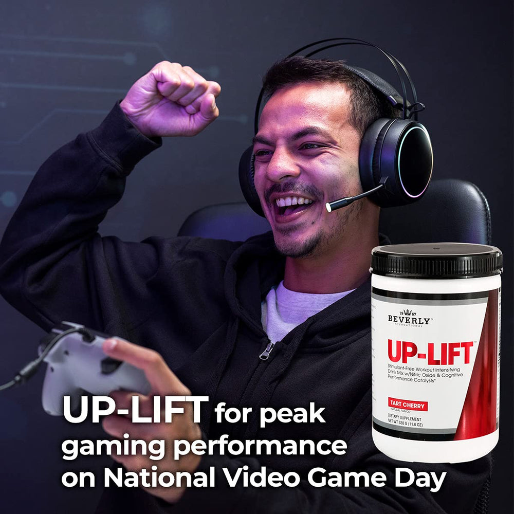 Beverly International Up-Lift pre-workout mix ready in glass