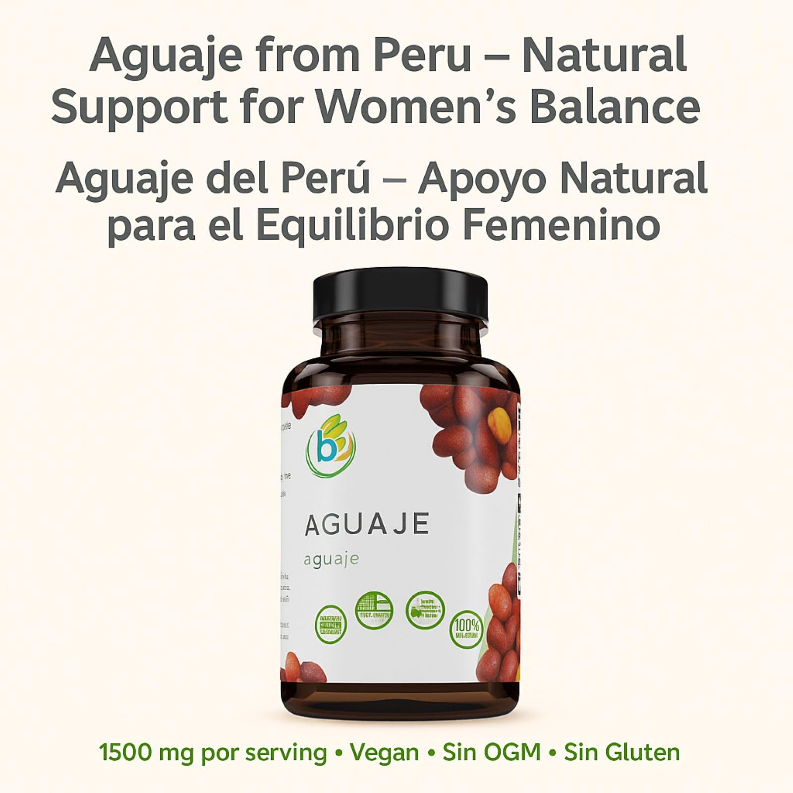 Authentic, clean packaging for B-Experts Aguaje product