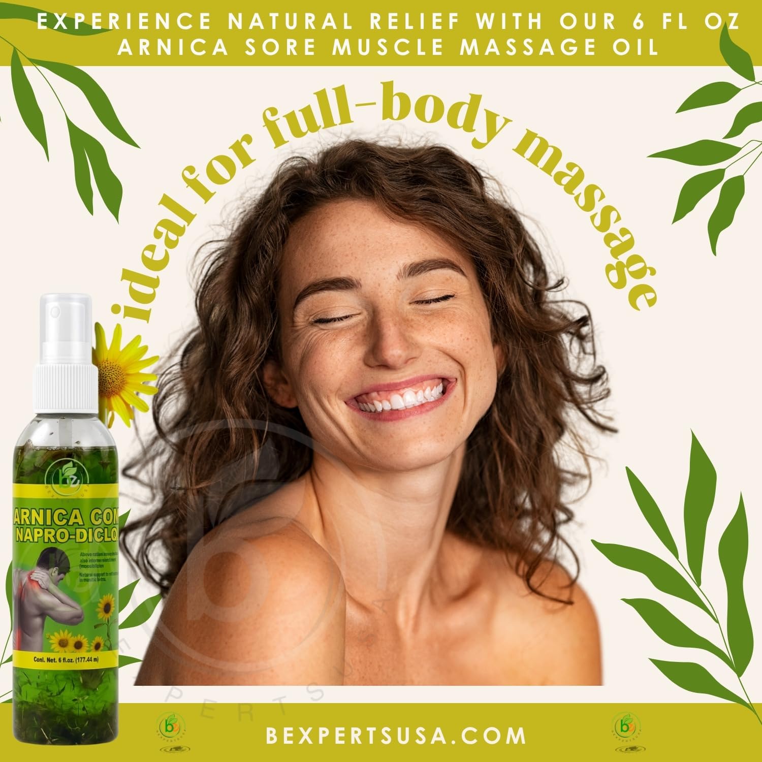 Ideal for professional spa routines and deep-tissue massage sessions with Arnica.