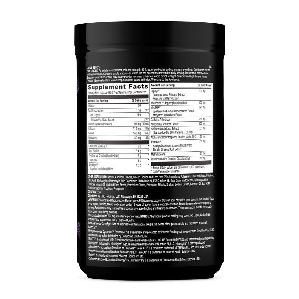 Beyond Raw Concept X creatine matrix highlights strength support during lifts.