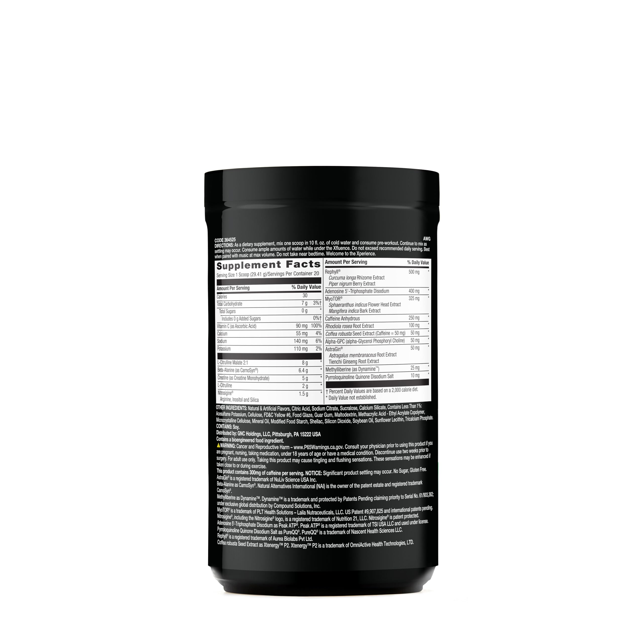 BEYOND RAW Concept X orange mango bottle label highlighting ingredients for endurance and pumps