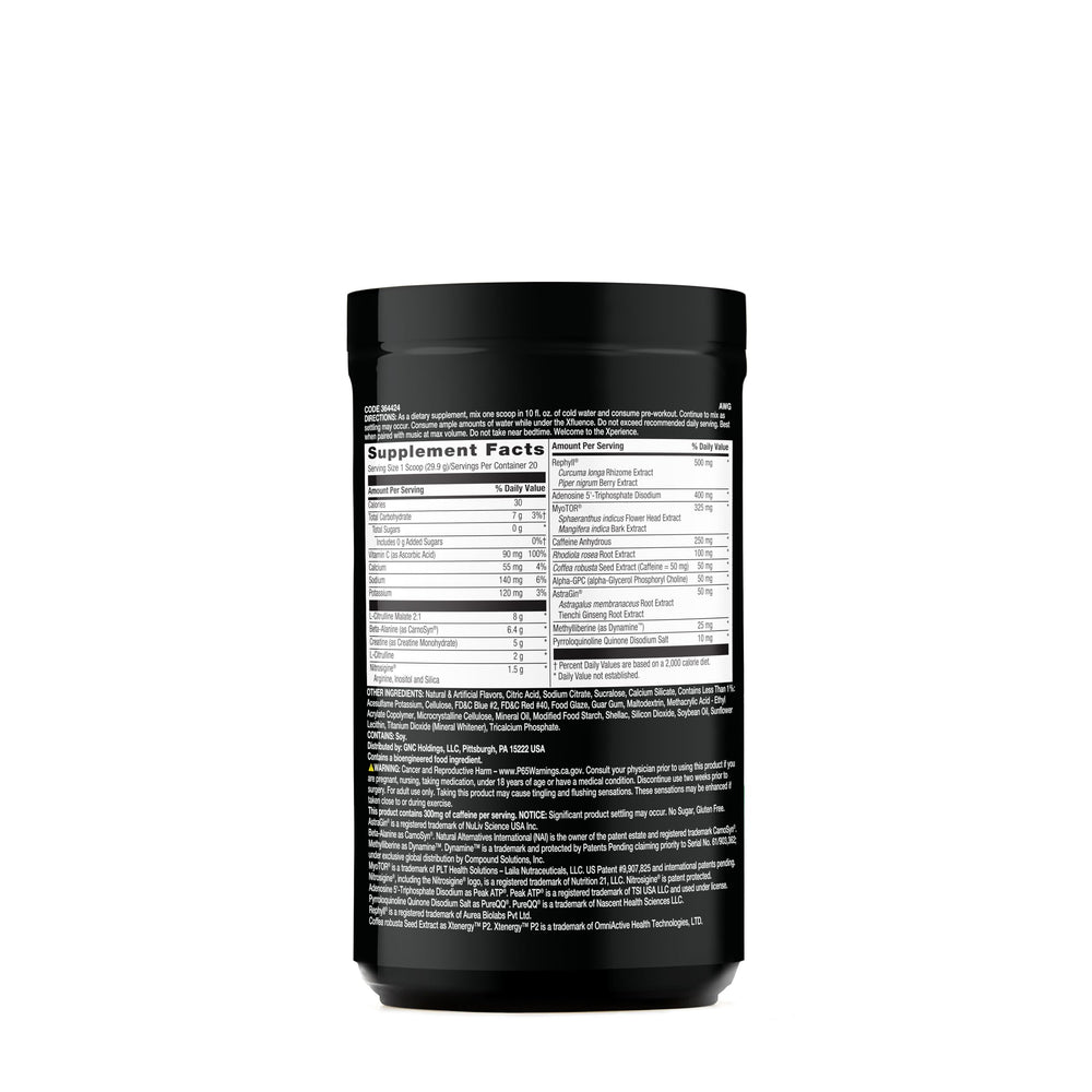 Beyond Raw Concept X scoop label showing measured dosing for consistency.