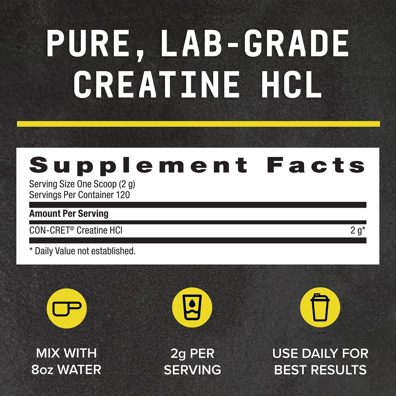 BEYOND RAW Creatine HCl powder label closeup emphasizes lab-grade ingredients