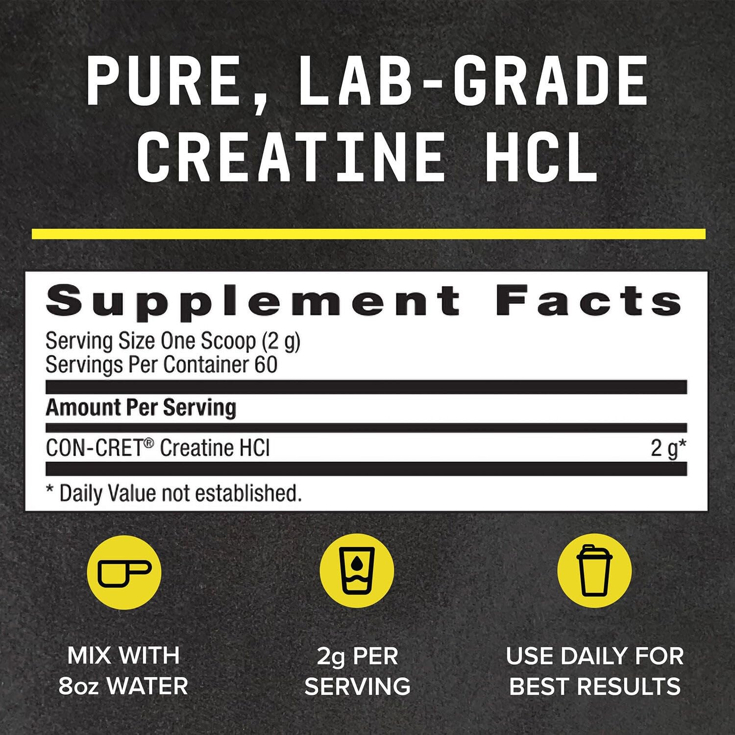 Beyond Raw Creatine HCl powder scoop in hand conveys convenient daily dosing.