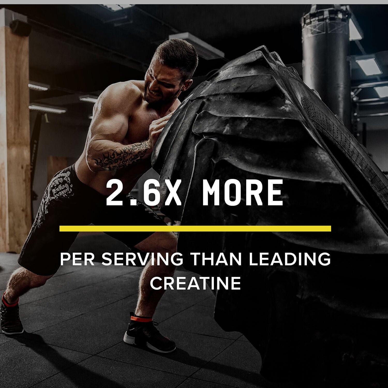 BEYOND RAW Creatine HCl powder scoop demonstrates convenient daily serving for workouts