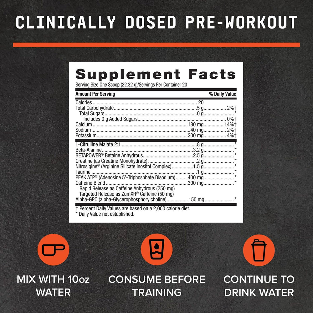 BEYOND RAW LIT Advanced pre-workout lemon ice amp for focused training sessions
