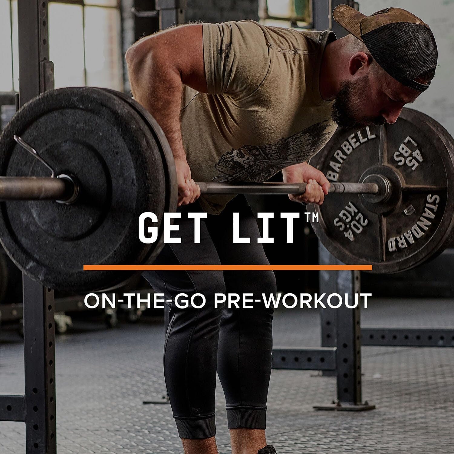 BEYOND RAW LIT On-The-Go can being poured for a quick workout sip