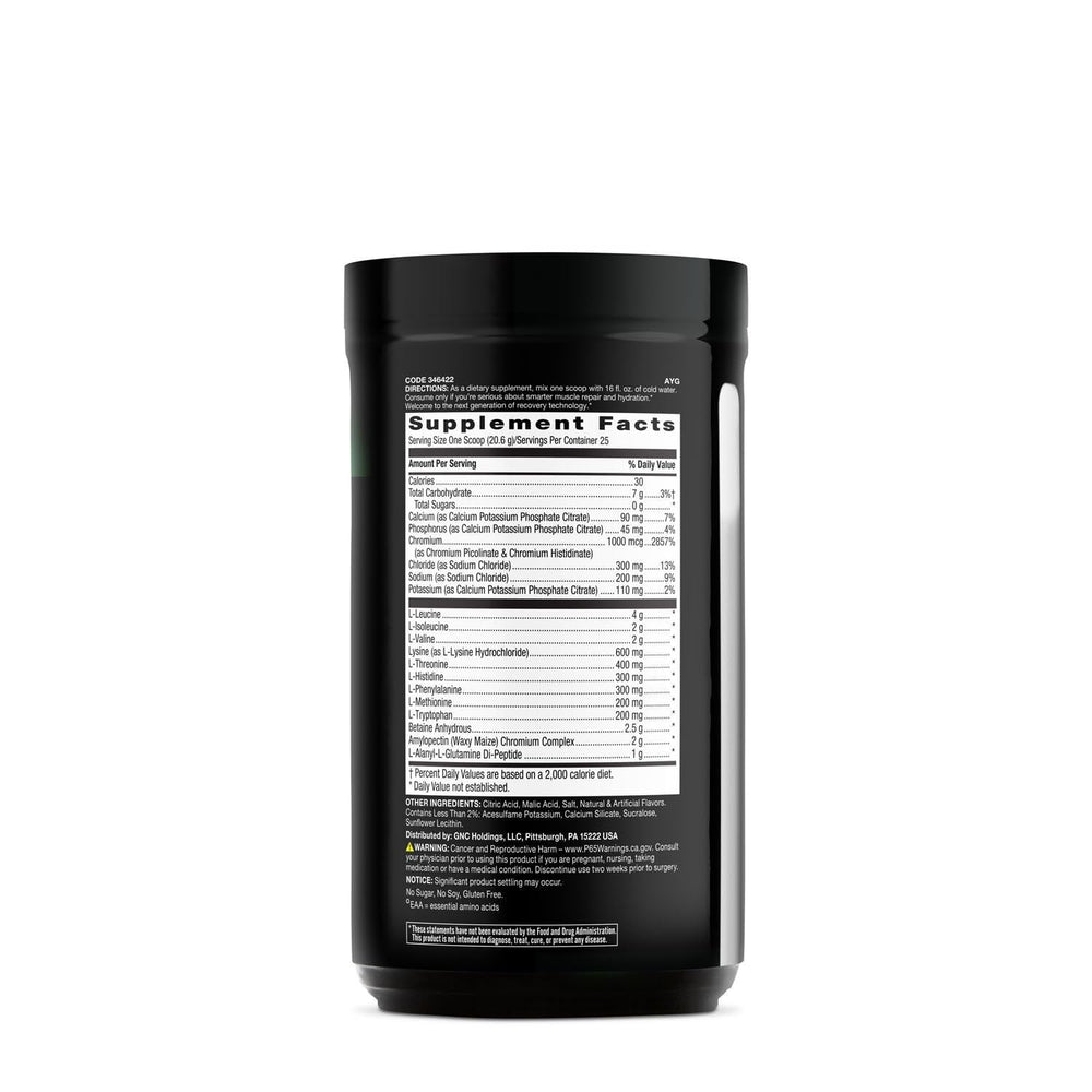 Beyond Raw Precision Amino scoop beside glass for quick hydration