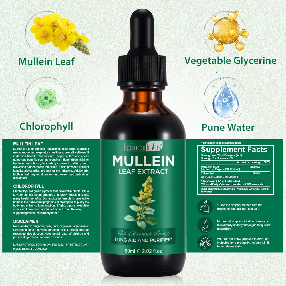 Close-up of Beyxdu Mullein Drops under tongue for convenient dosing