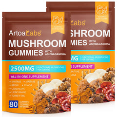Beyxdu Ashwagandha mushroom gummies bottle showing immune support and energy