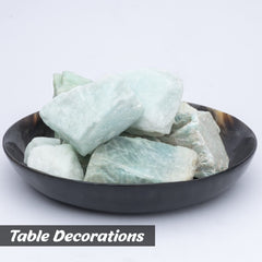BEZAVO Amazonite rough stones suitable for home decor and altar displays.