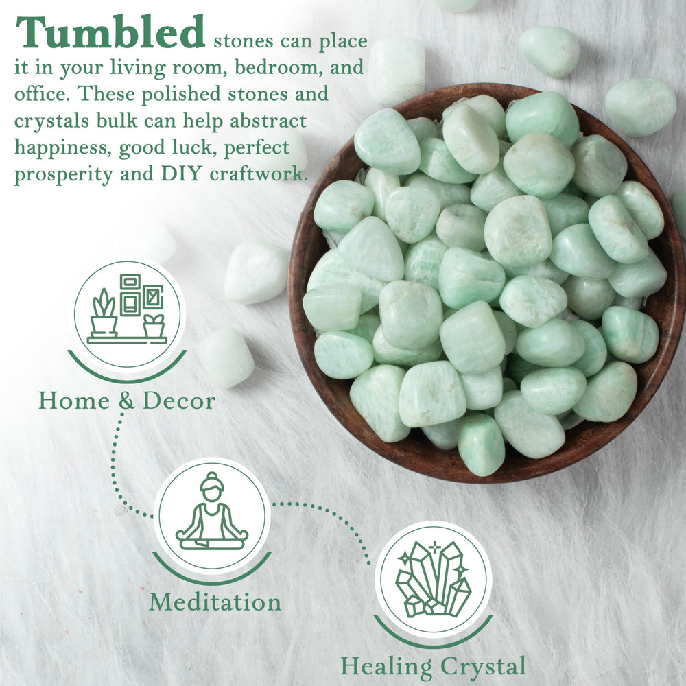 BEZAVO Amazonite stones closeup showing natural color variations for jewelry making.