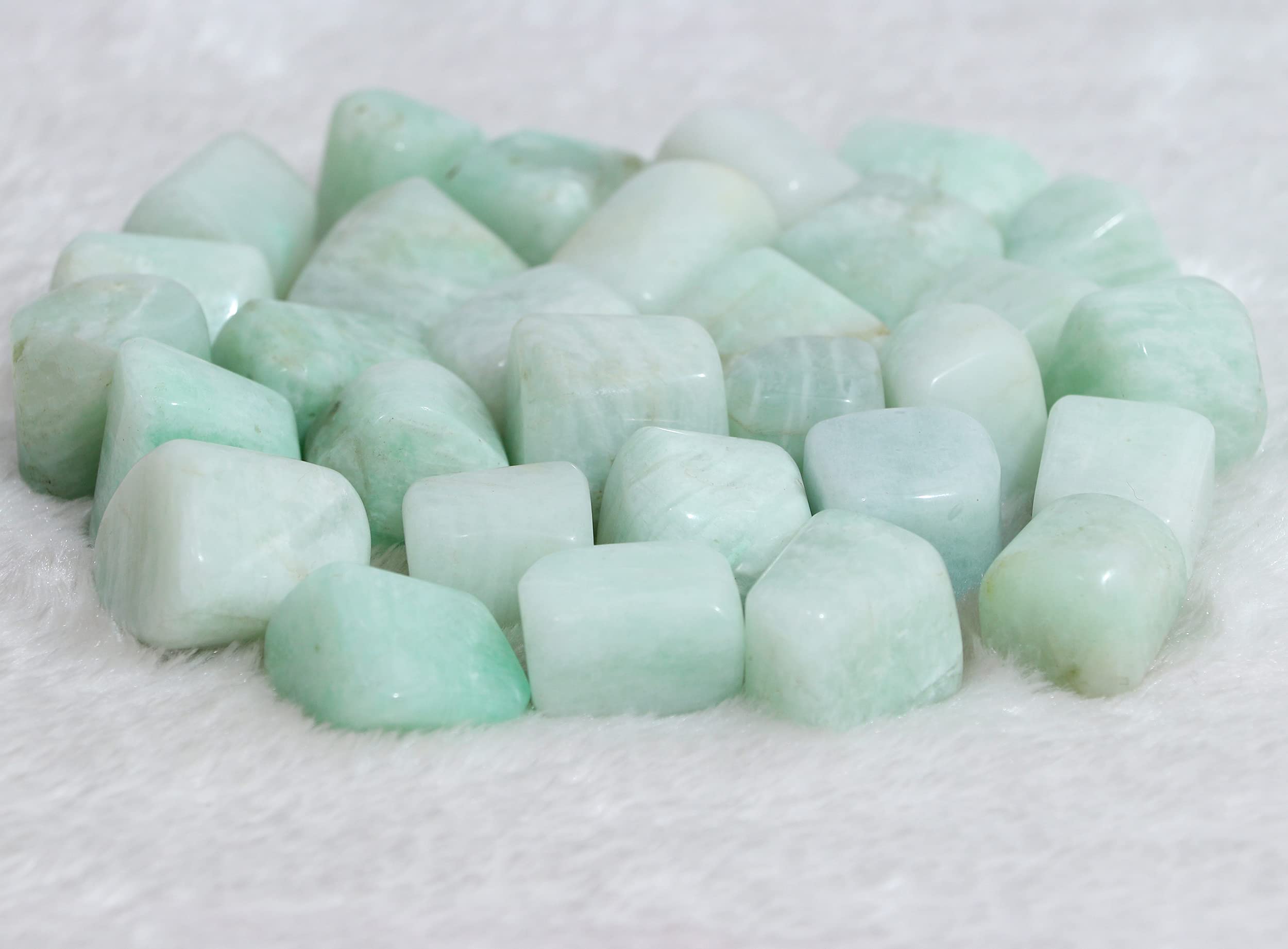 BEZAVO Amazonite stones shown for wedding decor and themed centerpieces.