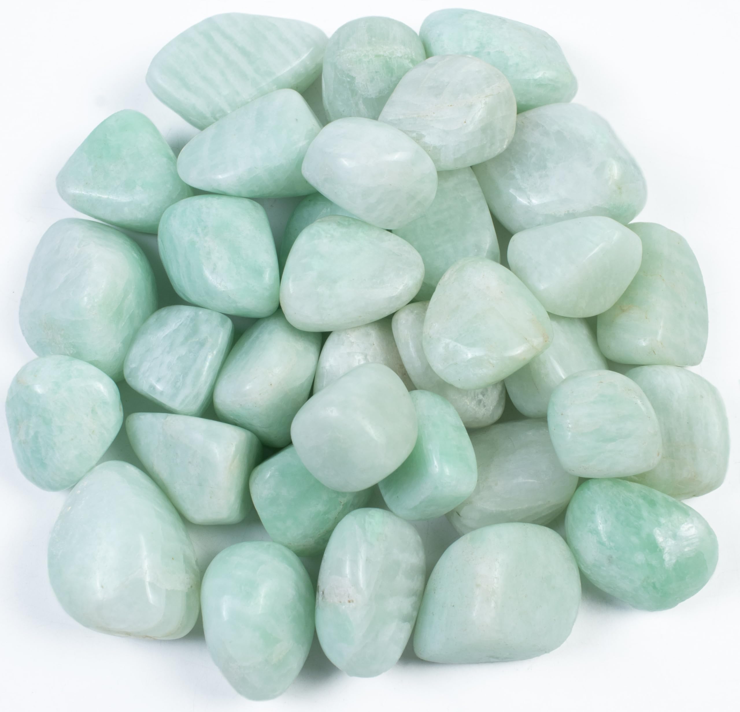 BEZAVO Amazonite tumbled stones bulk for DIY crafts and chakra work.