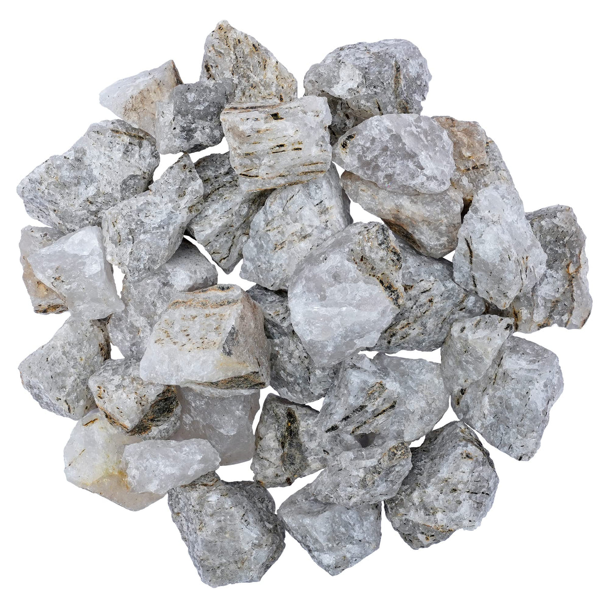 BEZAVO Black Rutile rough stones 1lb close-up showing natural clarity for crafting.