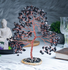 BEZAVO Black Tourmaline Tree of Life crystal trunk detail showing natural stones