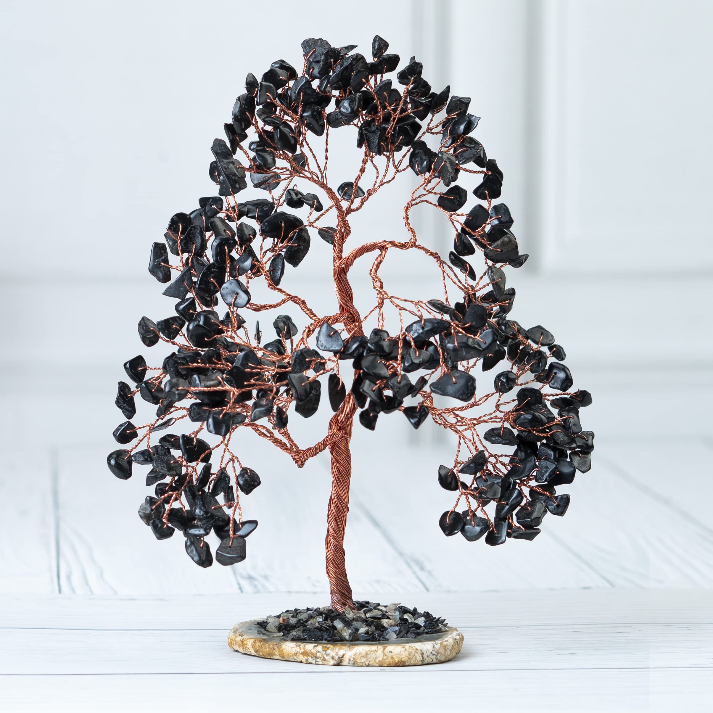 BEZAVO Black Tourmaline Tree of Life home shelf accent for mindful spaces