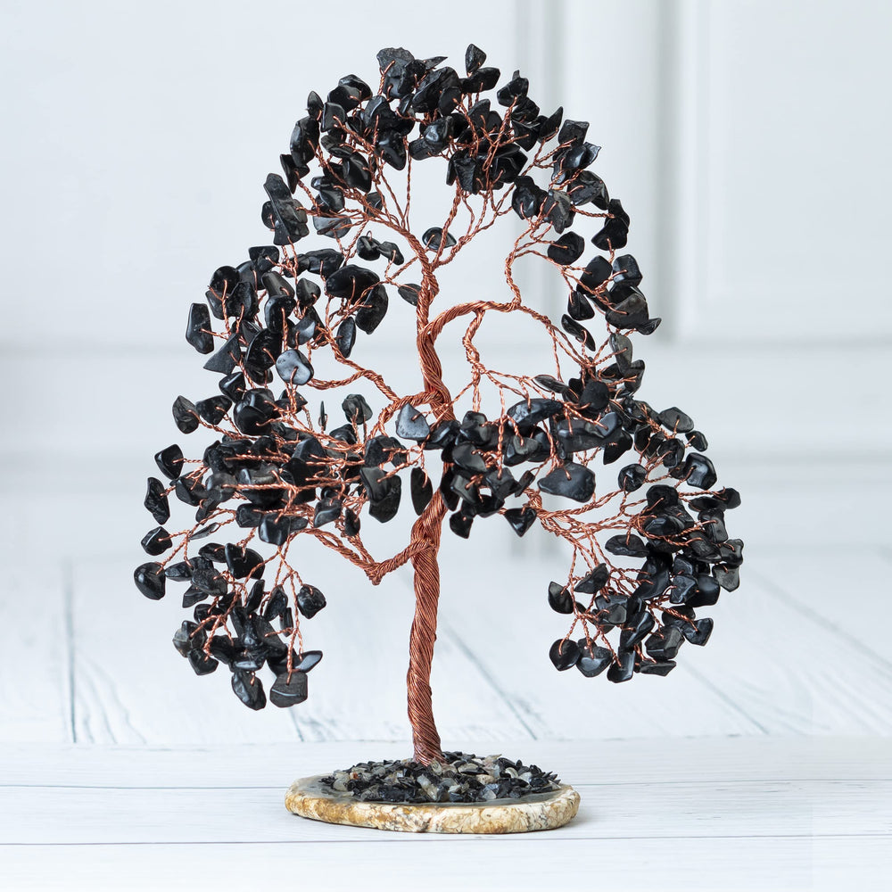 BEZAVO Black Tourmaline Tree of Life home shelf accent for mindful spaces