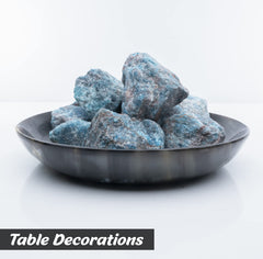 BEZAVO Blue Apatite rough stones for lapidary and polishing projects.