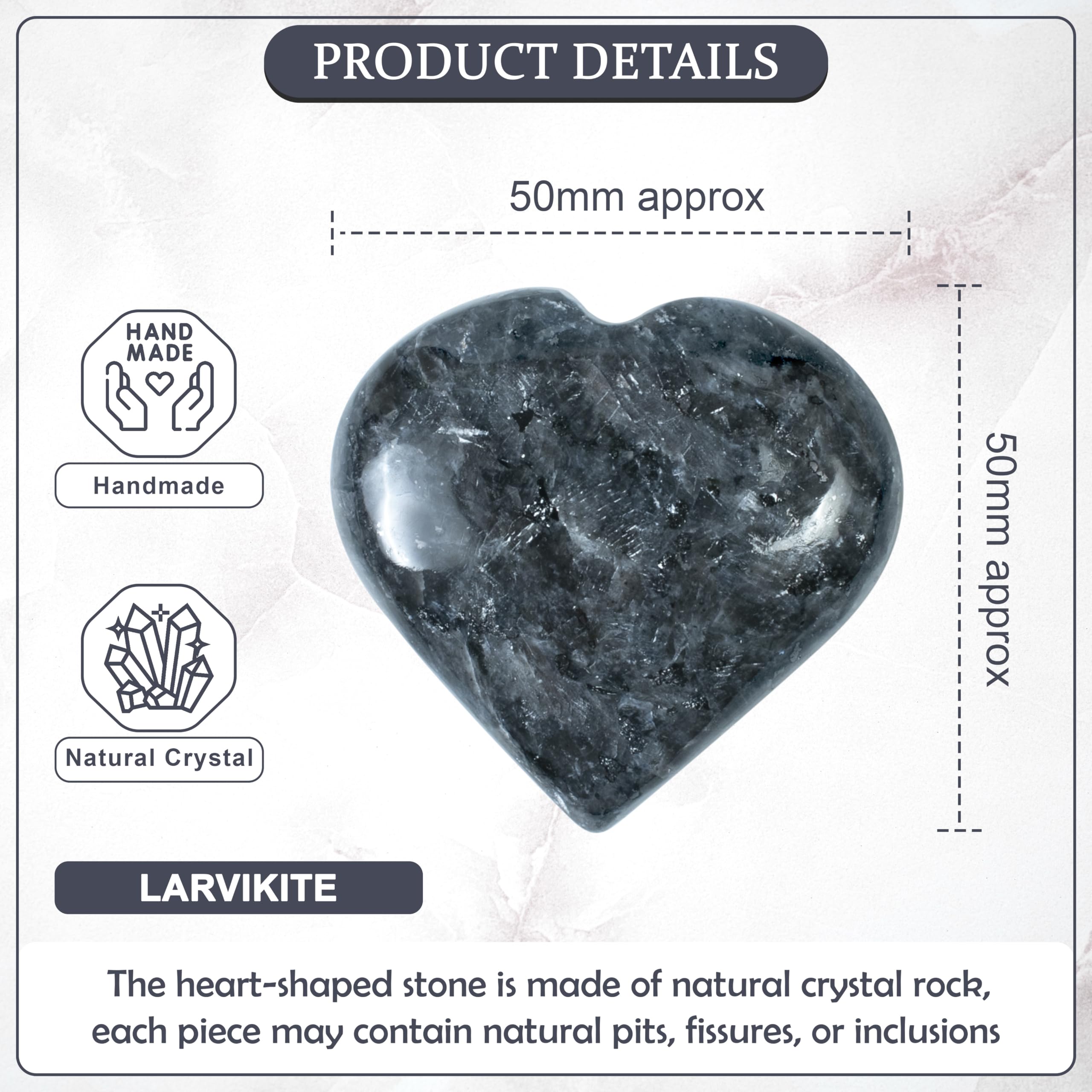 BEZAVO chakra balancing heart stone suitable for crystal grids and rituals.