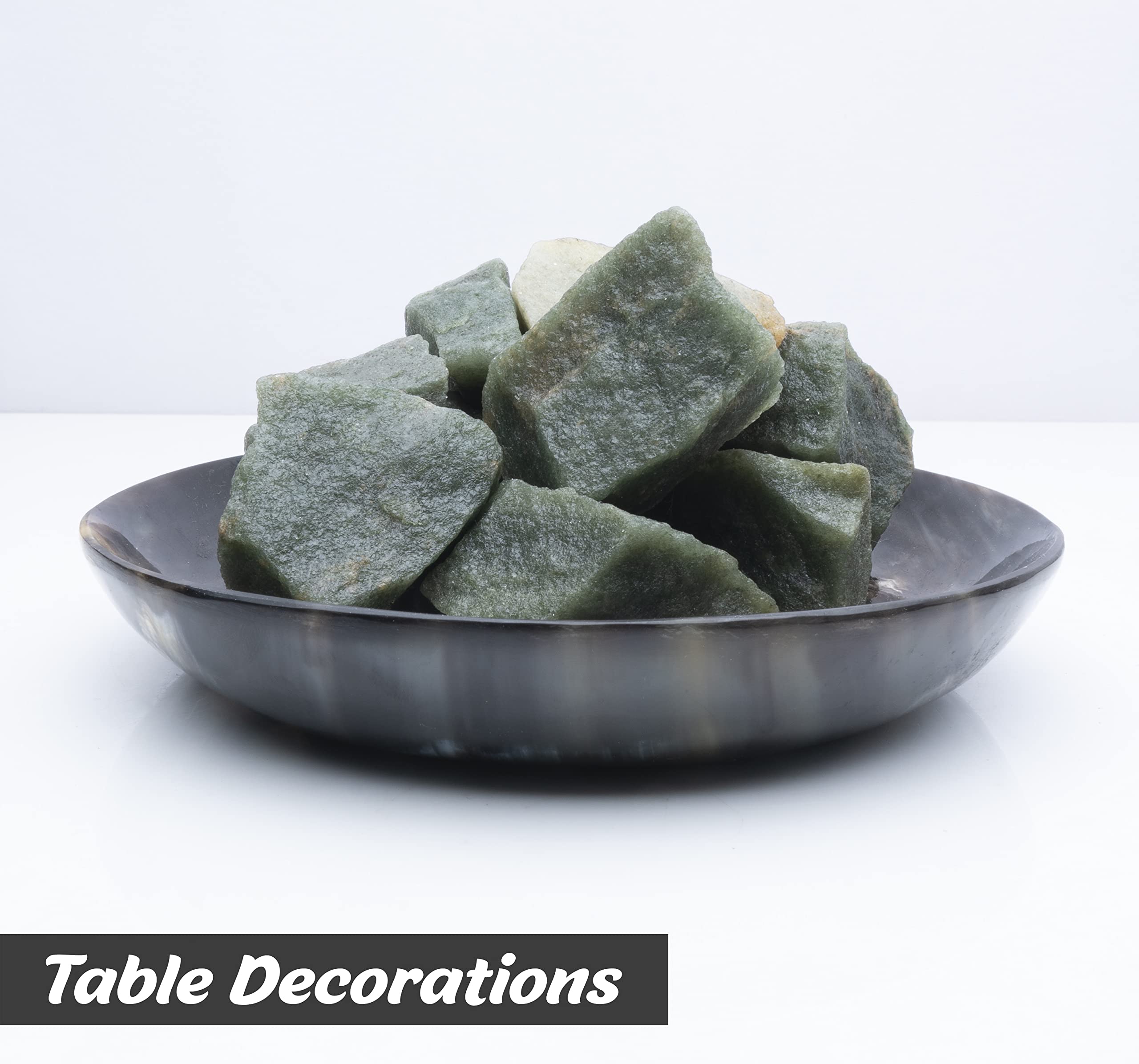 BEZAVO green aventurine rough crystals for tumbling and polishing projects.