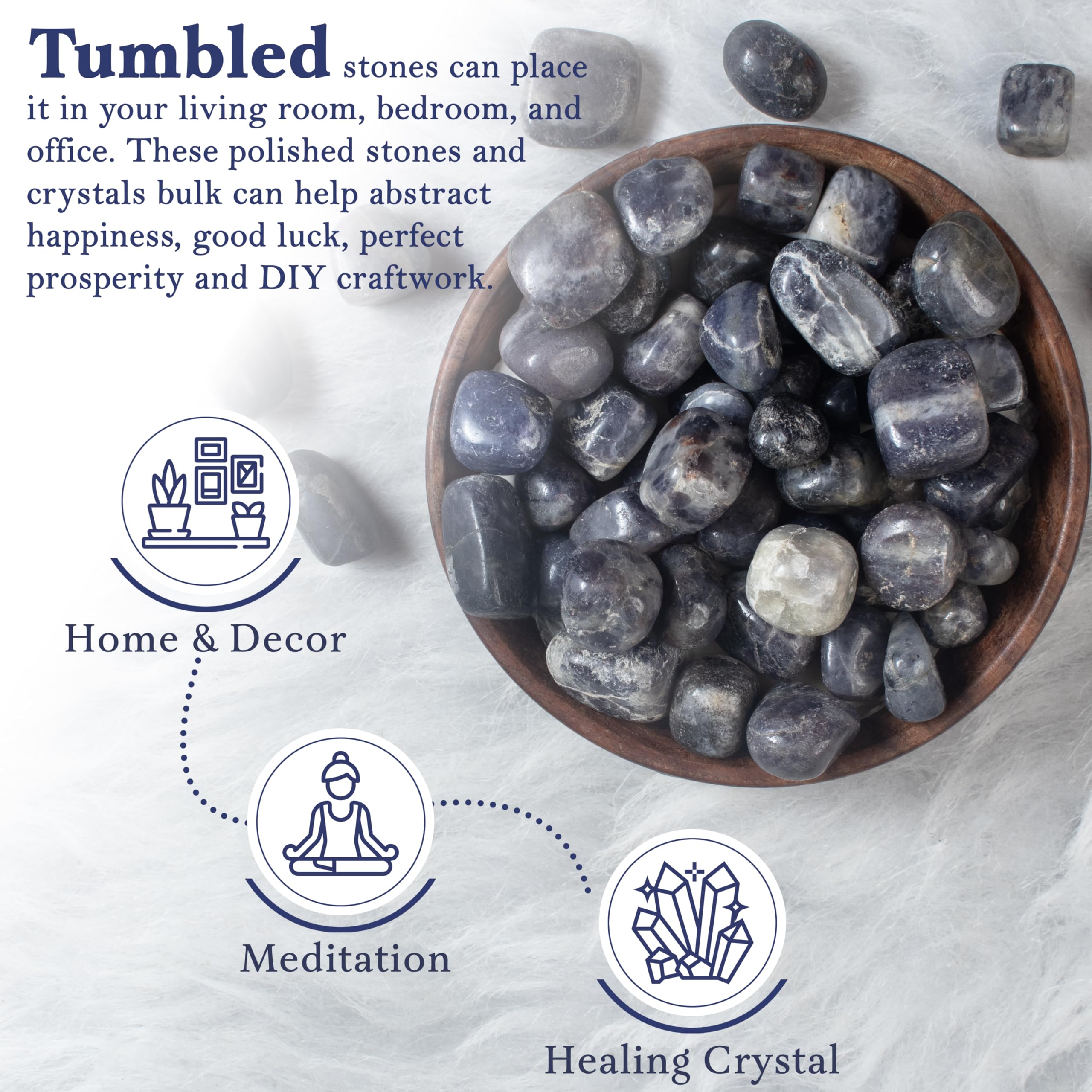 BEZAVO Iolite crystal for wire-wrapped pendants and jewelry making.