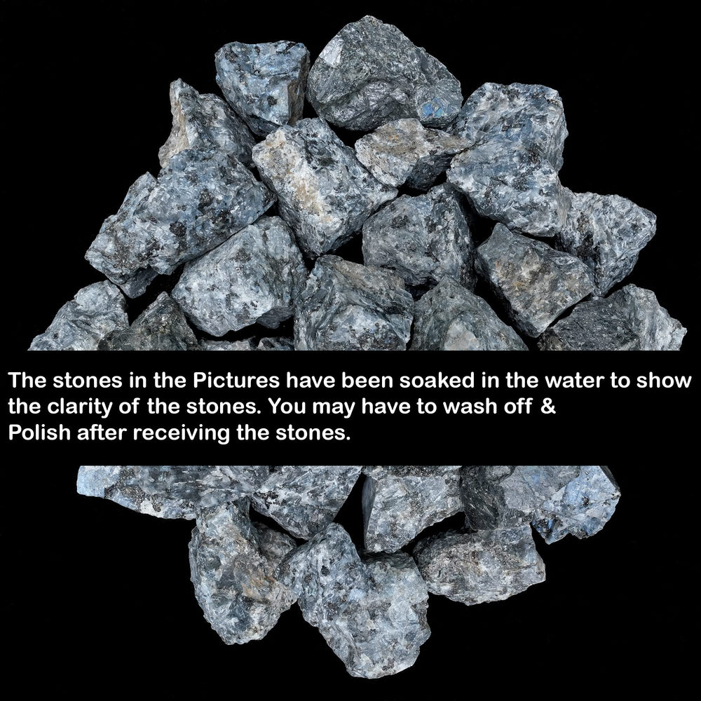 BEZAVO Larvikite rough stones for jewelry making and pocket gifts.