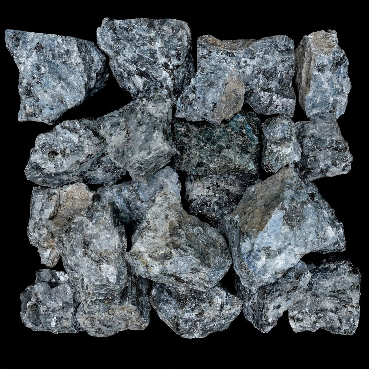 BEZAVO Larvikite rough stones bulk 1lb for tumbling and lapidary projects.