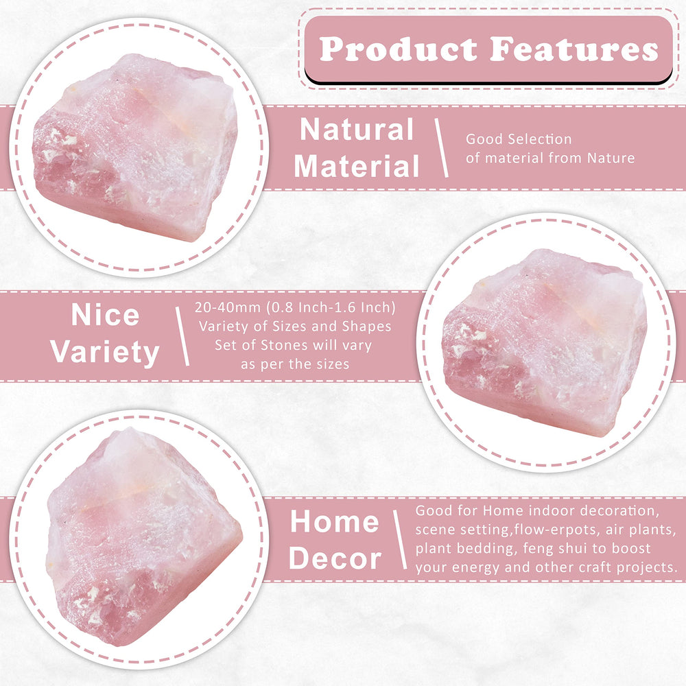 BEZAVO Rose Quartz rough stones used in jewelry making and wire wrapping