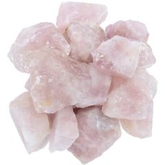 BEZAVO Rose Quartz rough stones in a tumbler setup for lapidary work
